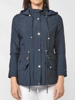 Koroshi Parkas Tussenparka Dames Navy -Winterkledingwinkel Voor Dames ef05479651267744971a3b7db70144b0