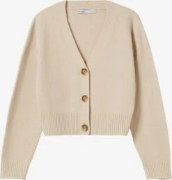 BERSHKA Vesten Gebreid Vest Dames Sand