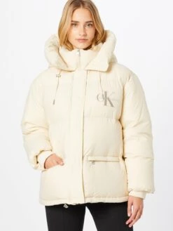Calvin Klein Jeans Gewatteerde Jassen Winterjas Dames Lichtbeige -Winterkledingwinkel Voor Dames f454c8ab4577bdcdfa30b9febd62d265