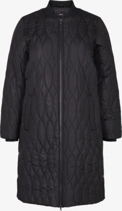 Zizzi Gewatteerde Jassen Winterjas CAMP Dames Zwart