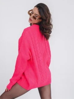 Oversized Truien Oversized Trui Luiza Dames Pink -Winterkledingwinkel Voor Dames f8d92e880e91c34d246a851f29080437