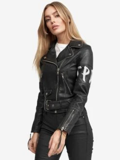 Leren Jassen Tussenjas Laila Dames Zwart 20 Leren Jassen Tussenjas Laila Dames Zwart -Winterkledingwinkel Voor Dames fdb74647798047ccb55befd09188873d