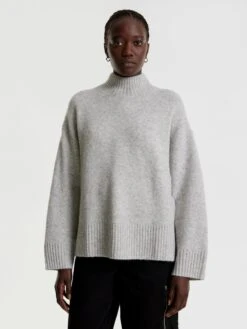 EDITED Oversized Truien Oversized Trui Jella Dames Lichtgrijs -Winterkledingwinkel Voor Dames ffbe0d0fe8c2583b778cea002155f657
